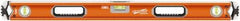 SAVAGE by SWANSON - 36" Long 3 Vial Box Beam Level - Aluminum, Orange - Eagle Tool & Supply