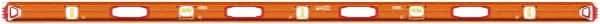 SAVAGE by SWANSON - Magnetic 78" Long 3 Vial I-Beam Level - Aluminum, Orange - Eagle Tool & Supply