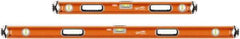 SAVAGE by SWANSON - 32" & 54" Long 3 Vial Box Beam Level - Aluminum, Orange - Eagle Tool & Supply