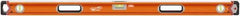 SAVAGE by SWANSON - 48" Long 3 Vial Box Beam Level - Aluminum, Orange - Eagle Tool & Supply