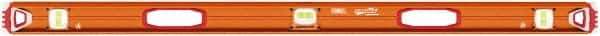 SAVAGE by SWANSON - Magnetic 48" Long 3 Vial I-Beam Level - Aluminum, Orange - Eagle Tool & Supply