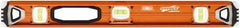 SAVAGE by SWANSON - 24" Long 3 Vial I-Beam Level - Aluminum, Orange - Eagle Tool & Supply