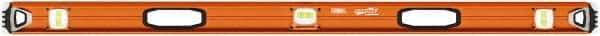 SAVAGE by SWANSON - 48" Long 3 Vial I-Beam Level - Aluminum, Orange - Eagle Tool & Supply