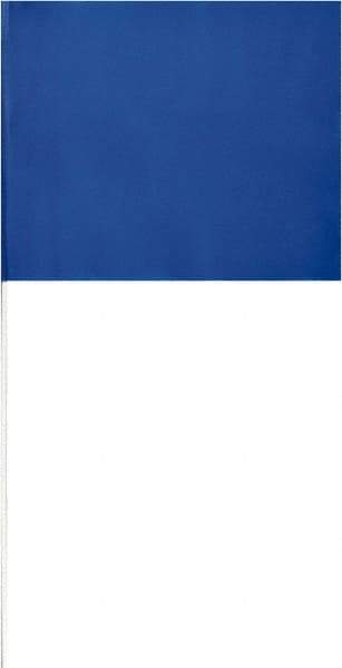 SAVAGE by SWANSON - 2" High x 3" Wide, Blue PVC Marking Flag - 16" Overall Height - Eagle Tool & Supply
