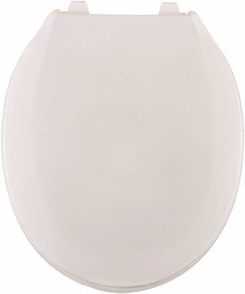 CENTOCO - 16-3/4 Inch Long, 2 Inch Inside Width, Polypropylene, Regular, Closed Front with Cover, Toilet Seat - 14 Inch Outside Width, Commercial, Hotel-Motel, Institutional Installation, White - Eagle Tool & Supply