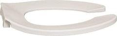 CENTOCO - 17.88 Inch Long, 1 Inch Inside Width, Polypropylene, Elongated, Open Front without Cover, Toilet Seat - 14 Inch Outside Width, Residential, Commercial, Health Care, Industrial, Institutional Installation, White - Eagle Tool & Supply