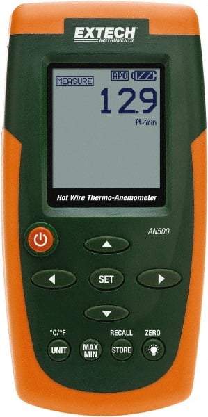 Extech - 0.2 to 20 m/Sec Air CFM and CMM Thermo Anemometer - 140°F Max - Eagle Tool & Supply