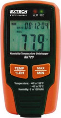 Extech - -40 to 158°F, 0 to 100% Humidity Range, Temp Recorder - Eagle Tool & Supply