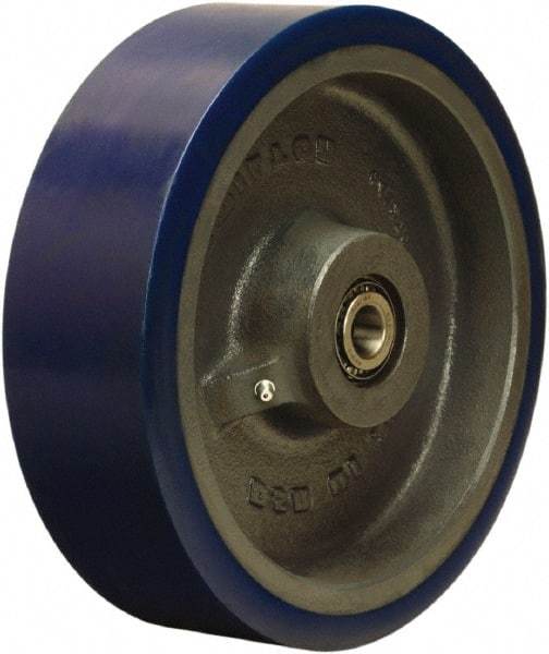 Hamilton - 10 Inch Diameter x 3 Inch Wide, Polyurethane on Cast Iron Caster Wheel - 2,400 Lb. Capacity, 3-1/4 Inch Hub Length, 1-1/4 Inch Axle Diameter, Tapered Roller Bearing - Eagle Tool & Supply