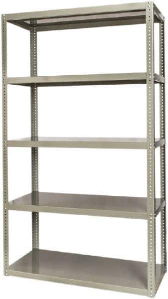 Hallowell - 5 Shelf Starter High-Capacity Open Steel Shelving - 2,500 Lb Capacity, 48" Wide x 84" High x 24" Deep, Gray - Eagle Tool & Supply