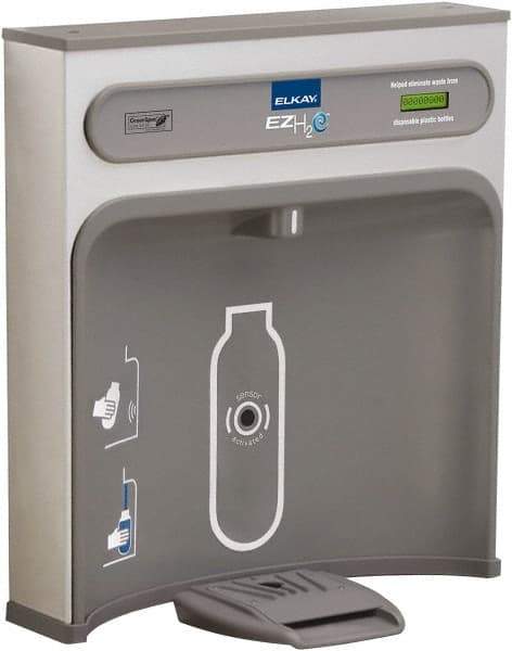 Halsey Taylor - 8 GPH Cooling Capacity Retro Fit Water Cooler & Fountain - Retro-Fit Bottle Filling Station, 20 to 105 psi, 0.20 hp, Stainless Steel - Eagle Tool & Supply