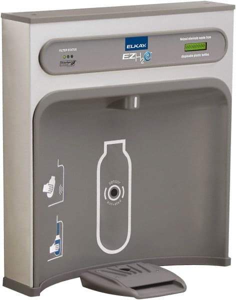 ELKAY - 8 GPH Cooling Capacity Retro Fit Water Cooler & Fountain - Retro-Fit Bottle Filling Station, 20 to 105 psi, 0.20 hp, Stainless Steel - Eagle Tool & Supply