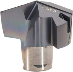 Iscar - Series ICM, 27mm Diam Grade IC908 Replaceable Drill Tip - Carbide, TiAlN/TiN Finish, 27 Seat Size - Eagle Tool & Supply