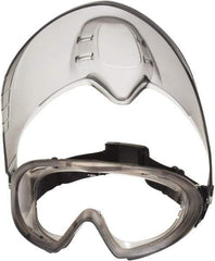 PYRAMEX - Size Universal, Clear Polycarbonate Anti-Fog & Scratch Resistant Lens, Goggles with Face Shield - Indirect Vent, Black PVC/Polycarbonate Frame, Over the Glass Style - Eagle Tool & Supply