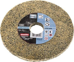 Metabo - 5" Diam, 3/8" Face Width, 7/8" Center Hole, Coarse Grade, Fleece Deburring Wheel - Unitized, Hard Density 3 Grade, 10,000 RPM - Eagle Tool & Supply