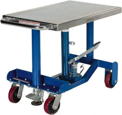 Vestil - 1,000 Lb Capacity Manual Post Lift Table - 25" to 37" Lift Height, 30" Platform Length x 20" Platform Width - Eagle Tool & Supply