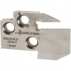 Walter - Left Hand Cut, Single End Indexable Cut-Off Blade - 0.827" Max Depth of Cut, MSS-E Blade - Eagle Tool & Supply