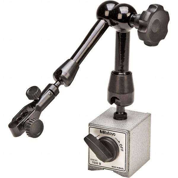 Mitutoyo - 50mm Long x 50mm Wide x 55mm High Magnetic Indicator Base with On/Off Switch - 600 N Magnetic Pull - Eagle Tool & Supply