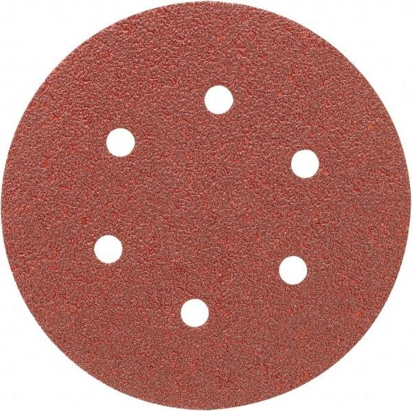 Porter-Cable - 6" Diam, 120 Grit, Aluminum Oxide Hook & Loop Disc - Fine Grade, Coated, C Weight Paper Backing, - Eagle Tool & Supply