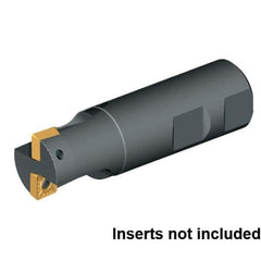 Kennametal - 1" Cut Diam, 1" Shank Diam, 3-1/2" OAL, Indexable Square Shoulder End Mill - Weldon Shank, 0° Lead Angle - Eagle Tool & Supply