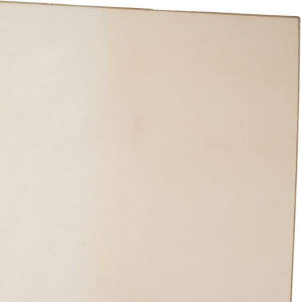 Made in USA - 1/8" Thick x 24" Wide x 1' Long, Polyurethane Sheet - Natural, 80A Hardness, ±0.010 Tolerance - Eagle Tool & Supply