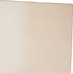 Made in USA - 1/8" Thick x 24" Wide x 1' Long, Polyurethane Sheet - Natural, 80A Hardness, ±0.010 Tolerance - Eagle Tool & Supply