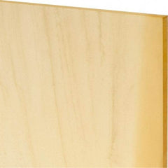 Made in USA - 1/8" Thick x 12" Wide x 1' Long, Polyurethane Sheet - Natural, 80A Hardness, ±0.010 Tolerance - Eagle Tool & Supply