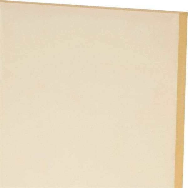 Made in USA - 1/4" Thick x 24" Wide x 1' Long, Polyurethane Sheet - Natural, 80A Hardness, ±0.015 Tolerance - Eagle Tool & Supply
