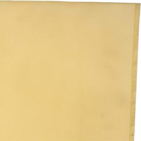 Made in USA - 1/2" Thick x 12" Wide x 1' Long, Polyurethane Sheet - Natural, 80A Hardness, ±0.025 Tolerance - Eagle Tool & Supply
