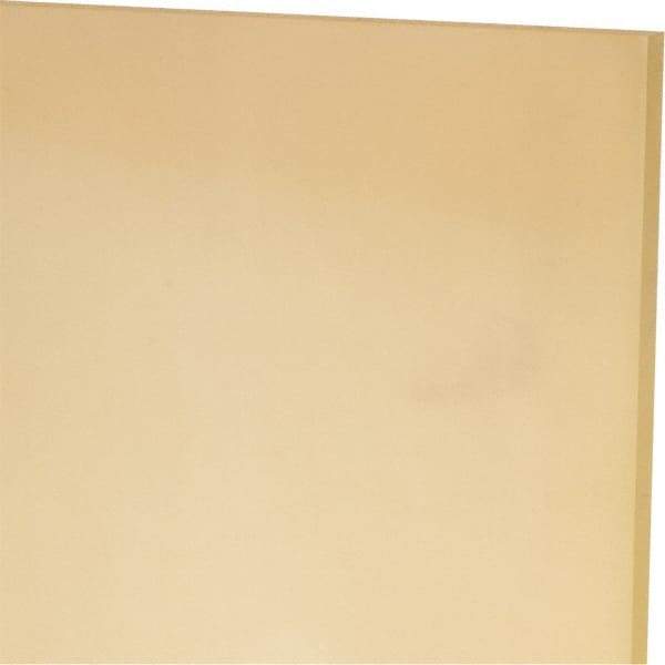 Made in USA - 1/8" Thick x 12" Wide x 1' Long, Polyurethane Sheet - Natural, 90A Hardness, ±0.010 Tolerance - Eagle Tool & Supply