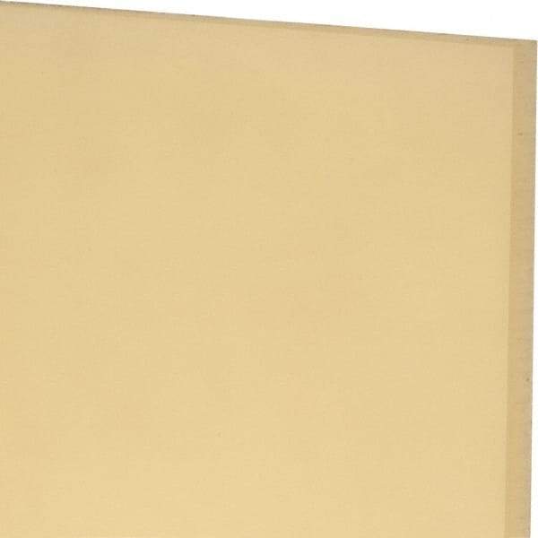 Made in USA - 1/4" Thick x 12" Wide x 1' Long, Polyurethane Sheet - Natural, 90A Hardness, ±0.015 Tolerance - Eagle Tool & Supply