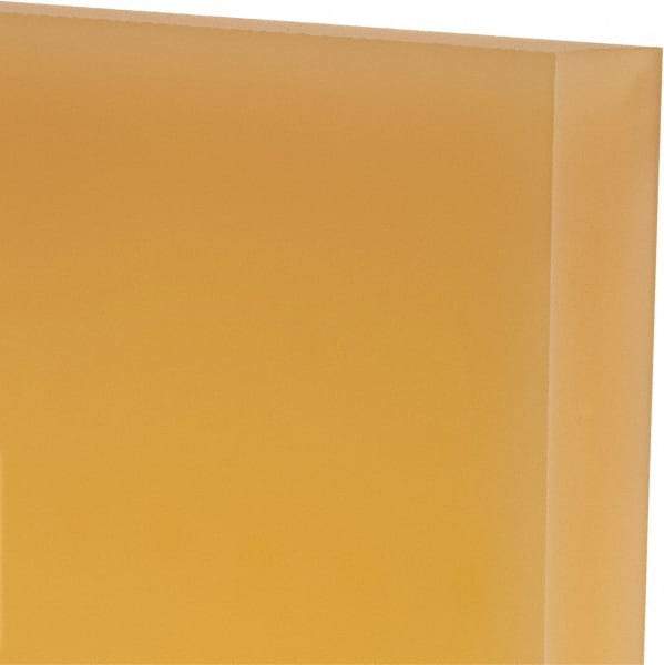 Made in USA - 1" Thick x 12" Wide x 1' Long, Polyurethane Sheet - Natural, 95A Hardness, ±0.025 Tolerance - Eagle Tool & Supply