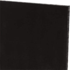 Made in USA - 1/8" Thick x 24" Wide x 2' Long, Polyurethane Sheet - Black, 60A Hardness, ±0.010 Tolerance - Eagle Tool & Supply
