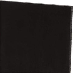 Made in USA - 1/8" Thick x 12" Wide x 1' Long, Polyurethane Sheet - Black, 60A Hardness, ±0.010 Tolerance - Eagle Tool & Supply