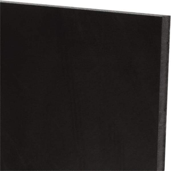 Made in USA - 1/4" Thick x 48" Wide x 2' Long, Polyurethane Sheet - Black, 60A Hardness, ±0.015 Tolerance - Eagle Tool & Supply