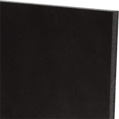 Made in USA - 1/4" Thick x 12" Wide x 1' Long, Polyurethane Sheet - Black, 60A Hardness, ±0.015 Tolerance - Eagle Tool & Supply