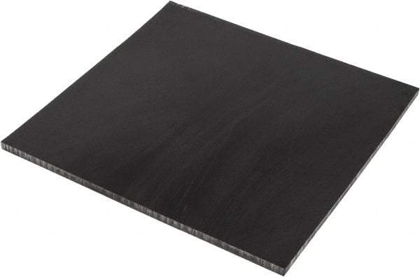 Made in USA - 3/8" Thick x 12" Wide x 1' Long, Polyurethane Sheet - Black, 60A Hardness, ±0.015 Tolerance - Eagle Tool & Supply