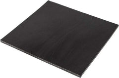 Made in USA - 3/8" Thick x 12" Wide x 1' Long, Polyurethane Sheet - Black, 60A Hardness, ±0.015 Tolerance - Eagle Tool & Supply