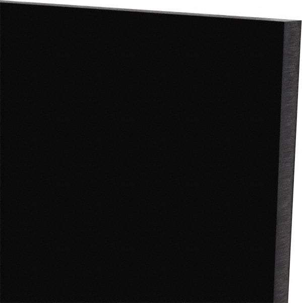 Made in USA - 1/2" Thick x 24" Wide x 1' Long, Polyurethane Sheet - Black, 60A Hardness, ±0.025 Tolerance - Eagle Tool & Supply