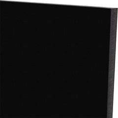 Made in USA - 1/2" Thick x 24" Wide x 1' Long, Polyurethane Sheet - Black, 60A Hardness, ±0.025 Tolerance - Eagle Tool & Supply