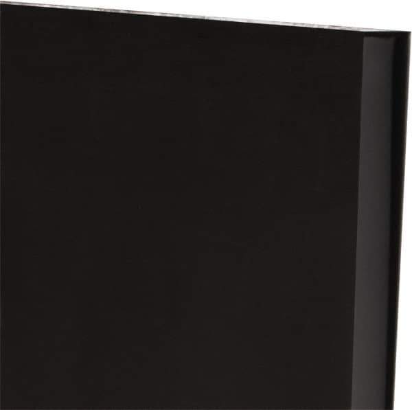 Made in USA - 3/4" Thick x 12" Wide x 1' Long, Polyurethane Sheet - Black, 60A Hardness, ±0.025 Tolerance - Eagle Tool & Supply
