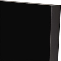 Made in USA - 1" Thick x 12" Wide x 1' Long, Polyurethane Sheet - Black, 60A Hardness, ±0.025 Tolerance - Eagle Tool & Supply