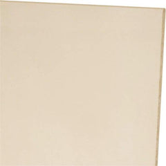 Made in USA - 1/8" Thick x 24" Wide x 1' Long, Polyurethane Sheet - Natural, 60A Hardness, ±0.010 Tolerance - Eagle Tool & Supply