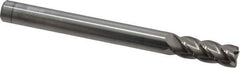 Accupro - 3/8", 4 Flute, Single End, Solid Carbide, 0.02" Corner Radius End Mill - 4" OAL, 40° Helix, Right Hand Flute, 1" LOC, Right Hand Cut - Eagle Tool & Supply