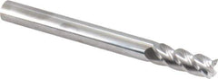 Accupro - 3/8", 4 Flute, Single End, Solid Carbide, 0.03" Corner Radius End Mill - 4" OAL, 40° Helix, Right Hand Flute, 1" LOC, Right Hand Cut - Eagle Tool & Supply