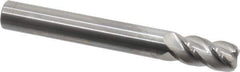 Accupro - 1/2", 4 Flute, Single End, Solid Carbide, 0.09" Corner Radius End Mill - 4" OAL, 40° Helix, Right Hand Flute, 1" LOC, Right Hand Cut - Eagle Tool & Supply