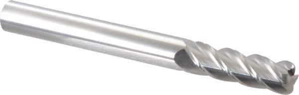 Accupro - 5/8", 4 Flute, Single End, Solid Carbide, 1/8" Corner Radius End Mill - 6" OAL, 40° Helix, Right Hand Flute, 2" LOC, Right Hand Cut - Eagle Tool & Supply