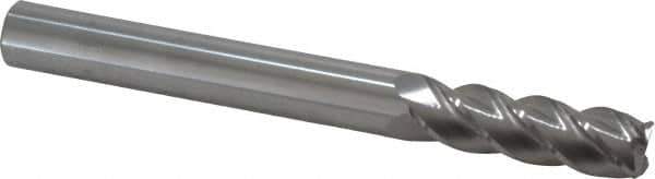 Accupro - 5/8", 4 Flute, Single End, Solid Carbide, 0.06" Corner Radius End Mill - 6" OAL, 40° Helix, Right Hand Flute, 2" LOC, Right Hand Cut - Eagle Tool & Supply