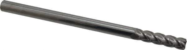 Accupro - 3/8", 4 Flute, Single End, Solid Carbide, 0.045" Corner Radius End Mill - 6" OAL, 40° Helix, Right Hand Flute, 1-1/2" LOC, Right Hand Cut - Eagle Tool & Supply