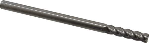 Accupro - 3/8", 4 Flute, Single End, Solid Carbide, 0.06" Corner Radius End Mill - 6" OAL, 40° Helix, Right Hand Flute, 1-1/2" LOC, Right Hand Cut - Eagle Tool & Supply